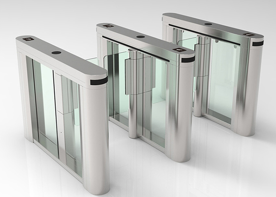 0.4 Second Pedestrian Security Turnstile DC Brushless Clear Acrylic Arm