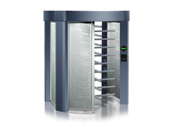 Περιστροφική πόρτα πλήρους ύψους από ανοξείδωτο χάλυβα 304 με πλάκα αναγνώστη καρτών και διάρκεια ζωής προϊόντος 5 εκατομμυρίων φορών