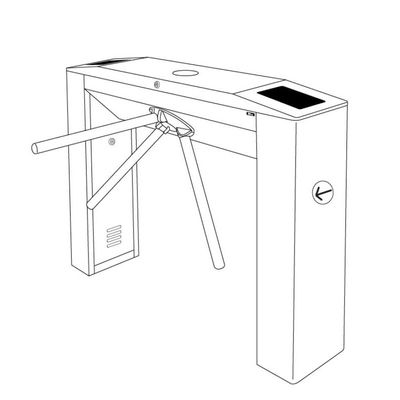 Έξυπνος κλειδαριών διπλός έλεγχος προσπέλασης περιστροφικών πυλών IP 54 βραχιόνων επιπέδων για τους πεζούς τρία