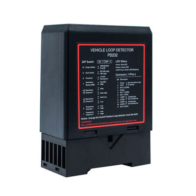 PD232 PD234 Dual Channel Inductive Loop Vehicle Detector with 220V/12V~24V Voltage and -20°C to +65°C Operating Temperature for Parking Barrier System