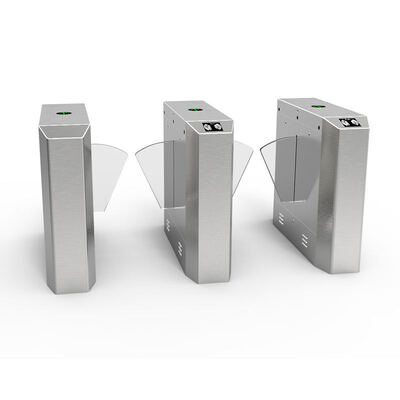 Φραγμός πτερυγίων υψηλής ταχύτητας με πλάτος διέλευσης 600mm, ρυθμό διέλευσης 30 άτομα/λεπτό και κατασκευή από ανοξείδωτο χάλυβα 304