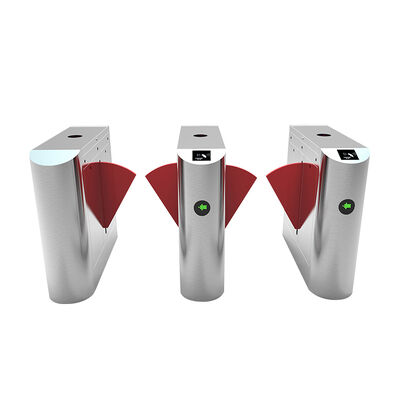 SUS304 Αναγνώριση προσώπου από ανοξείδωτο χάλυβα 35W κατανάλωση ενέργειας Flap Barrier Gate Access Control Turnstile