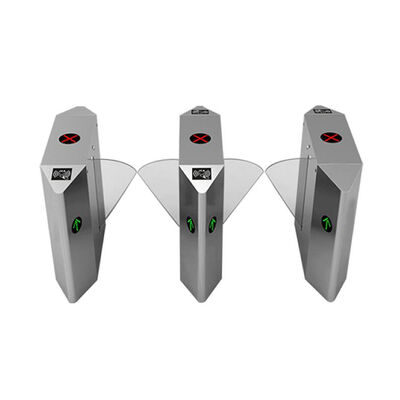 Περιστροφική πύλη φραγμού από ανοξείδωτο χάλυβα IP44 πάχους 1,5mm με λειτουργία αυτόματης επαναφοράς και τροφοδοσία 110V