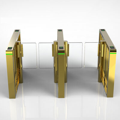 Μετριασμένη Rfid περιστροφική πύλη πυλών ταχύτητας γυαλιού που περνά γρήγορα το πλάτος 900mm