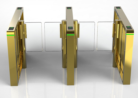 Μετριασμένη Rfid περιστροφική πύλη πυλών ταχύτητας γυαλιού που περνά γρήγορα το πλάτος 900mm